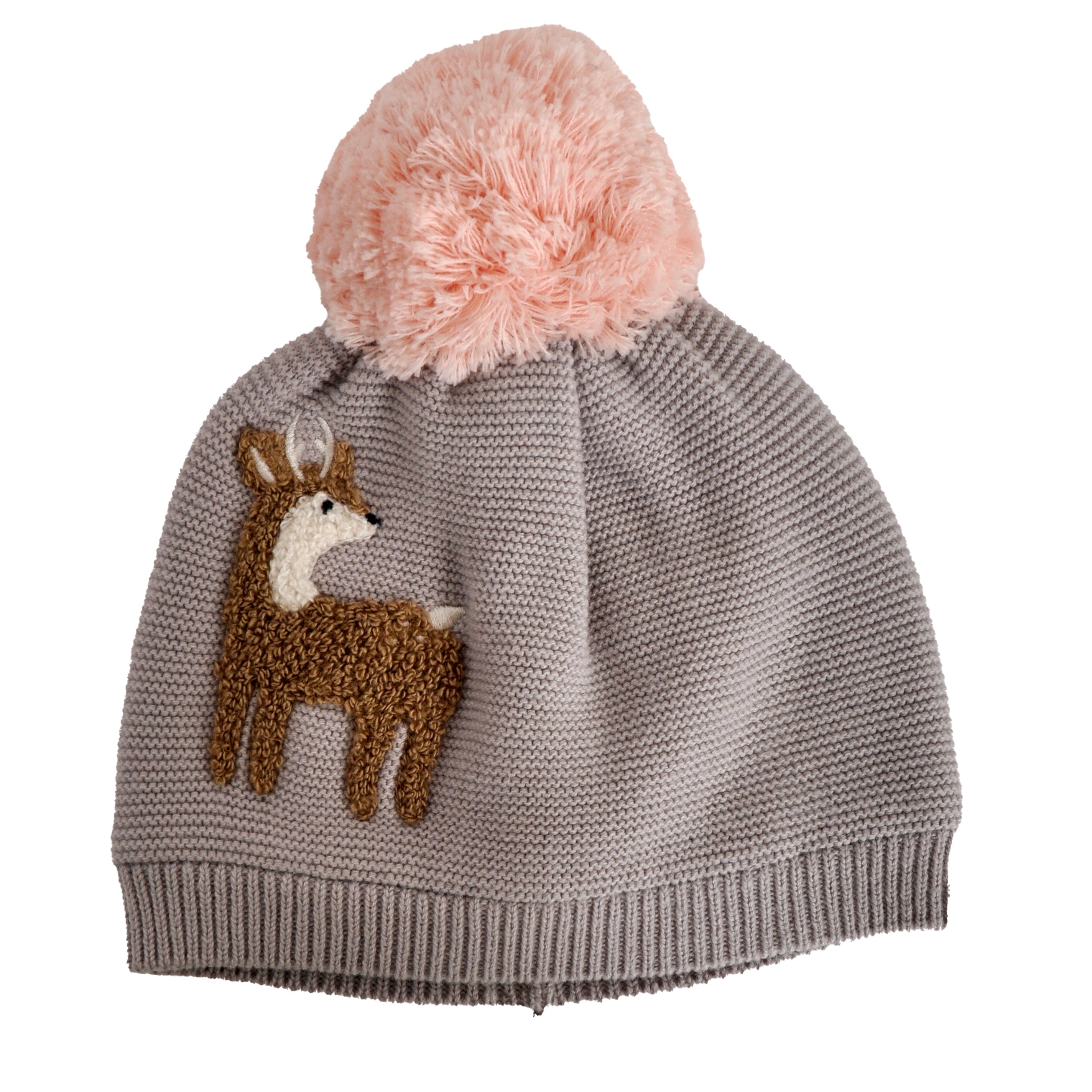 Baby Knitted Beanie 6-12 Months - Deer